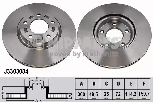 NIPPARTS TARCZA HAMULCOWA J3303084 