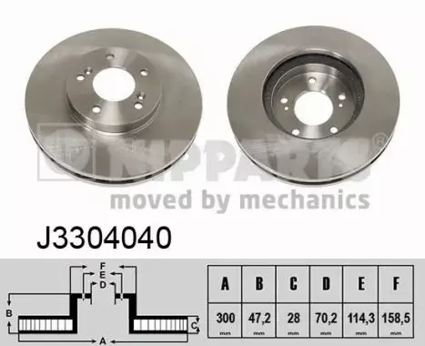 NIPPARTS TARCZA HAMULCOWA J3304040 