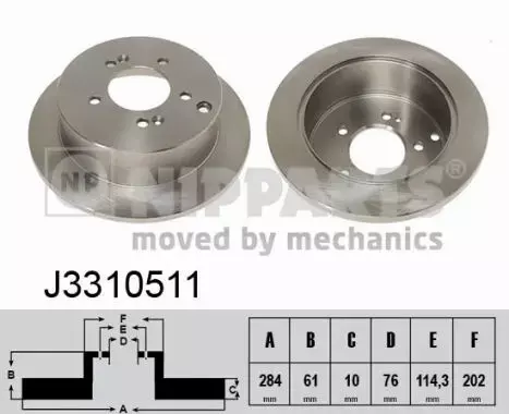 NIPPARTS TARCZA HAMULCOWA J3310511 