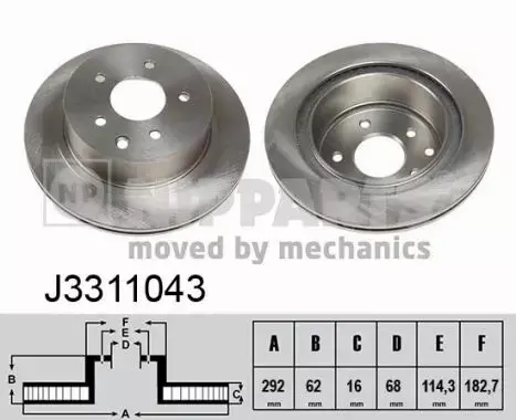 NIPPARTS TARCZA HAMULCOWA J3311043 