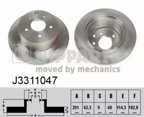 NIPPARTS TARCZA HAMULCOWA J3311047 