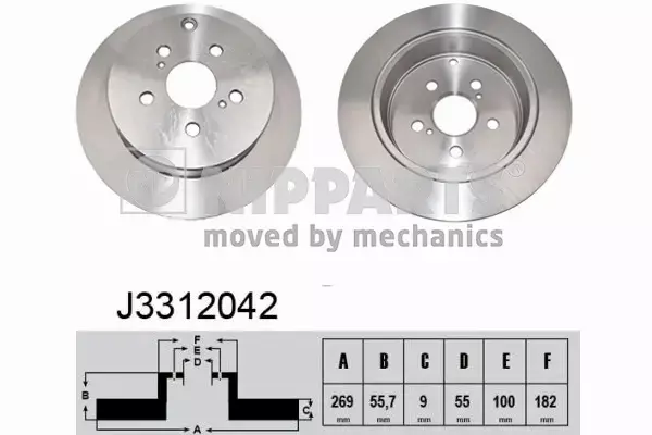 NIPPARTS TARCZA HAMULCOWA J3312042 