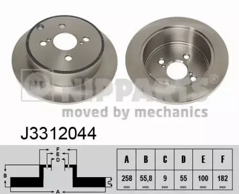 NIPPARTS TARCZA HAMULCOWA J3312044 