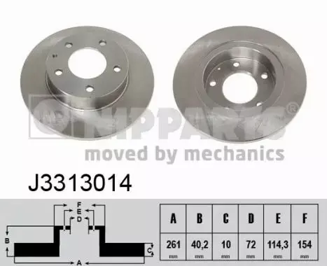 NIPPARTS TARCZA HAMULCOWA J3313014 