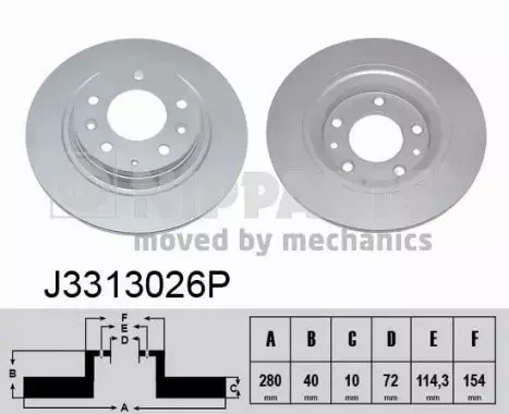 NIPPARTS TARCZA HAMULCOWA J3313026P 