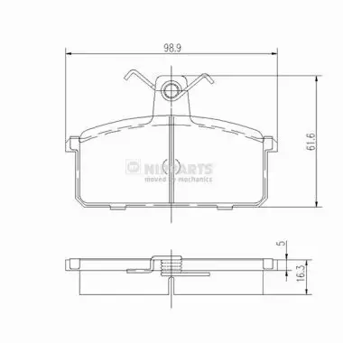 NIPPARTS KLOCKI HAMULCOWE J3608008 