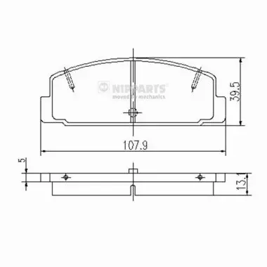 NIPPARTS KLOCKI HAMULCOWE J3613002 