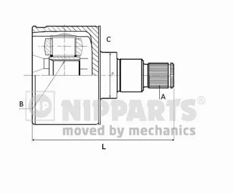 NIPPARTS PRZEGUB NAPĘDOWY N2830902 