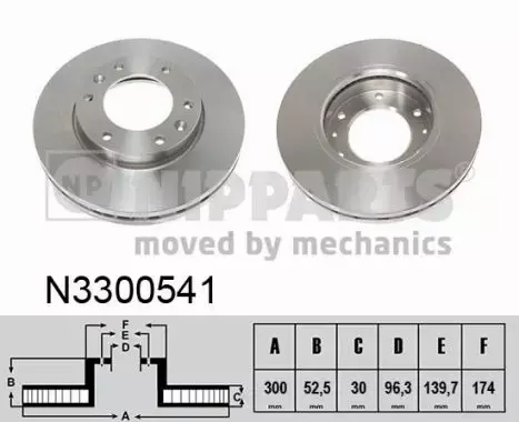 NIPPARTS TARCZA HAMULCOWA N3300541 