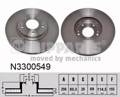 NIPPARTS TARCZA HAMULCOWA N3300549 