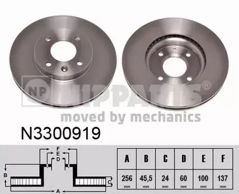 NIPPARTS TARCZA HAMULCOWA N3300919 