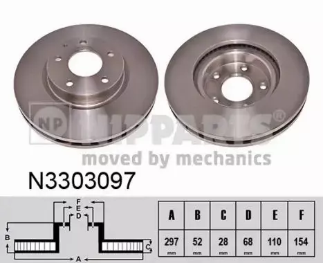 NIPPARTS TARCZA HAMULCOWA N3303097 