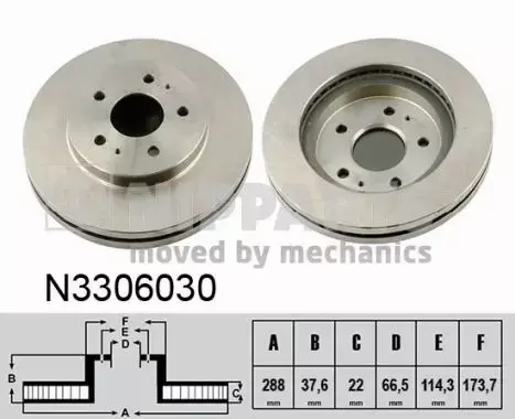 NIPPARTS TARCZA HAMULCOWA N3306030 