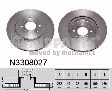 NIPPARTS TARCZA HAMULCOWA N3308027 