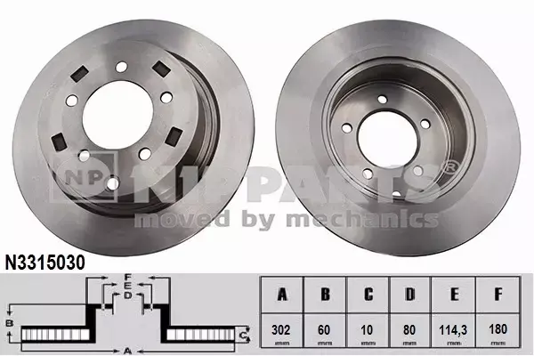 NIPPARTS TARCZA HAMULCOWA N3315030 