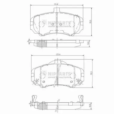 NIPPARTS KLOCKI HAMULCOWE N3600544 