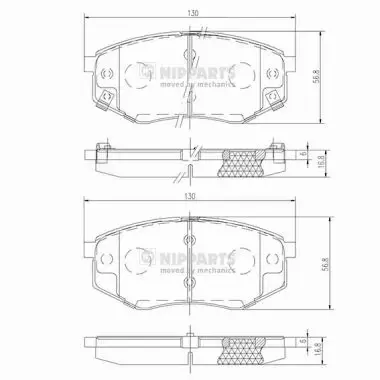 NIPPARTS KLOCKI HAMULCOWE N3600545 