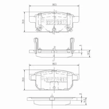 NIPPARTS KLOCKI HAMULCOWE N3618002 