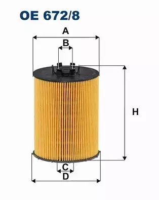 FILTRON FILTR OLEJU  OE 672/8 