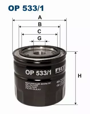 FILTRON FILTR OP533/1 FORD OP 533/1 