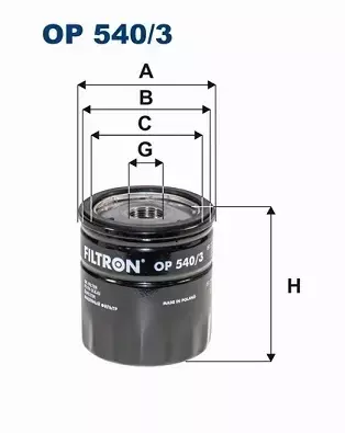 FILTRON FILTR OLEJU  OP 540/3 