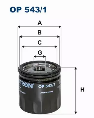 FILTRON FILTR OLEJU  OP 543/1 