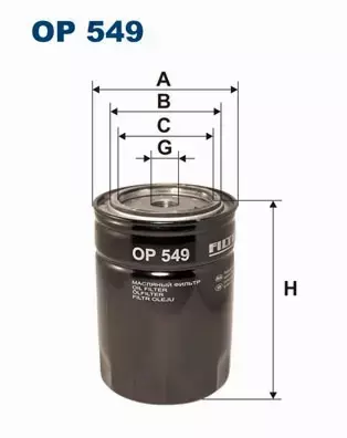 FILTRON FILTR OLEJU OP549 TOYOTA LAND CRUISER 