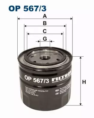 FILTRON FILTR OLEJU OP567/3 NISSAN ALMERA 2.2 