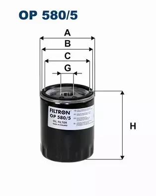 FILTRON FILTR OLEJU OP580/5 DISCOVERY II 2.5 TD5 