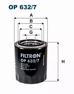 FILTRON FILTR OLEJU OP632/7 KIA SORENTO 2.5 CRDI 