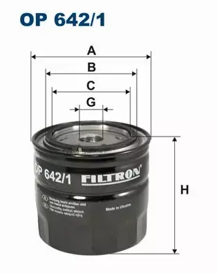 FILTRON FILTR OLEJU OP642/1 RENAULT ESPACE 2.1 