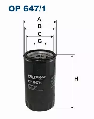 FILTRON FILTR OLEJU OP 647/1 