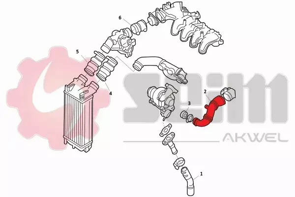 SEIM RURA WĄŻ PRZEWÓD TURBINY CITROEN PEUGEOT 1.6 HDI 