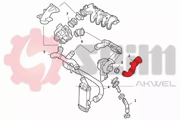 SEIM RURA WĄŻ PRZEWÓD TURBINY CITROEN PEUGEOT 1.6 HDI 