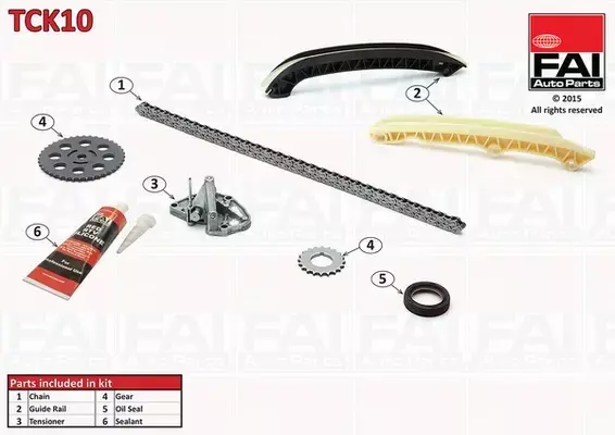 FAI AUTOPARTS ZESTAW ŁAŃCUCHA ROZRZĄDU TCK10 