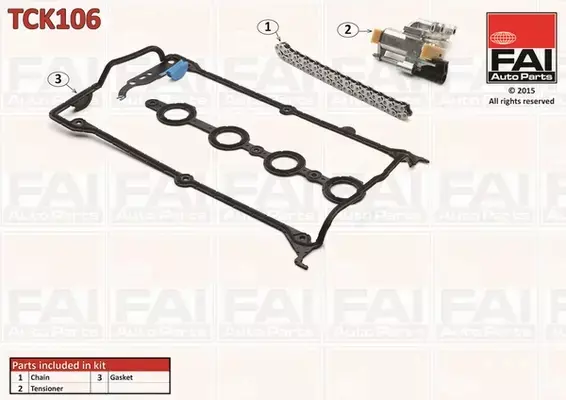 FAI AUTOPARTS ZESTAW ŁAŃCUCHA ROZRZĄDU TCK106 