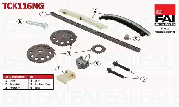 FAI AUTOPARTS ZESTAW ŁAŃCUCHA ROZRZĄDU TCK116NG 