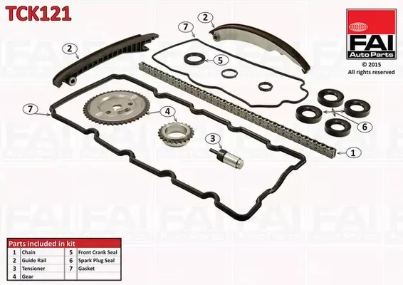 FAI AUTOPARTS ZESTAW ŁAŃCUCHA ROZRZĄDU TCK121 