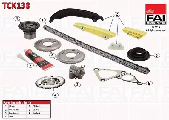 FAI AUTOPARTS ZESTAW ŁAŃCUCHA ROZRZĄDU TCK138 