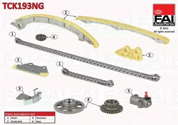 FAI AUTOPARTS ZESTAW ŁAŃCUCHA ROZRZĄDU TCK193NG 