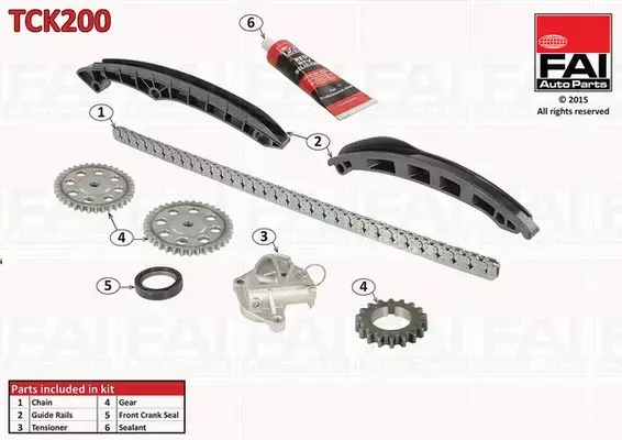 FAI AUTOPARTS ZESTAW ŁAŃCUCHA ROZRZĄDU TCK200 