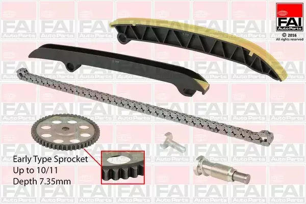 FAI AUTOPARTS ZESTAW ŁAŃCUCHA ROZRZĄDU TCK208NG 