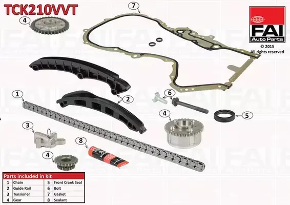 FAI AUTOPARTS ZESTAW ŁAŃCUCHA ROZRZĄDU TCK210VVT 