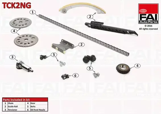 FAI AUTOPARTS ZESTAW ŁAŃCUCHA ROZRZĄDU TCK2NG 