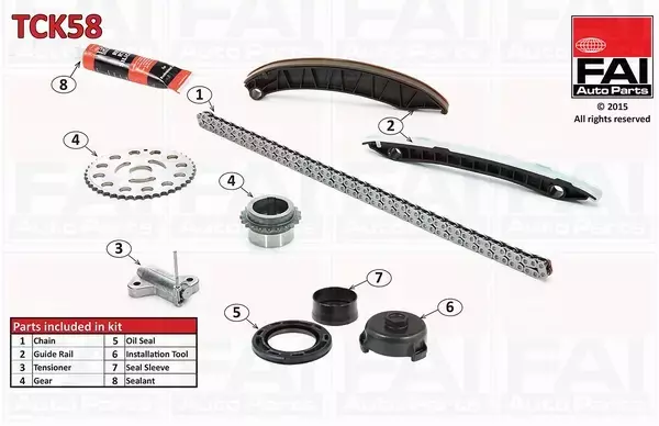 FAI AUTOPARTS ZESTAW ŁAŃCUCHA ROZRZĄDU TCK58 