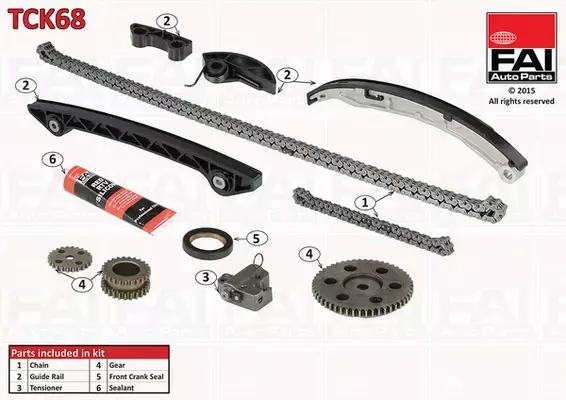 FAI AUTOPARTS ZESTAW ŁAŃCUCHA ROZRZĄDU TCK68 