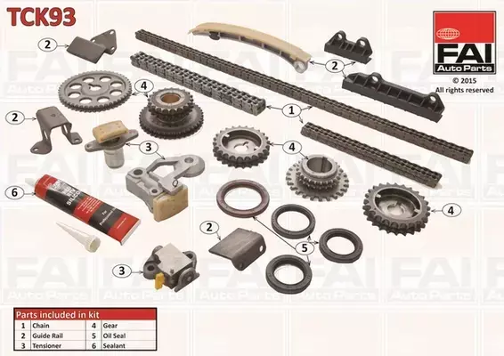 FAI AUTOPARTS ZESTAW ŁAŃCUCHA ROZRZĄDU TCK93 