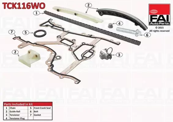 FAI AUTOPARTS ZESTAW ŁAŃCUCHA ROZRZĄDU TCK116WO 