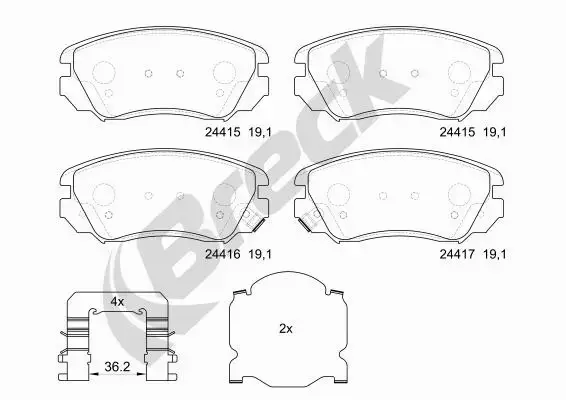 BRECK KLOCKI HAMULCOWE PRZÓD OPEL INSIGNIA A 16 