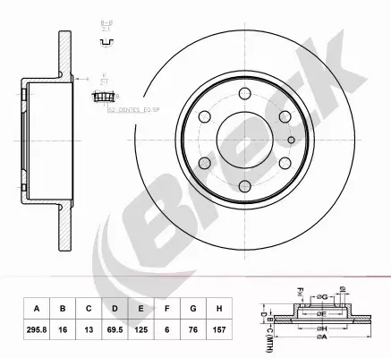 BRECK TARCZA HAMULCOWA BR 062 SA1A0 